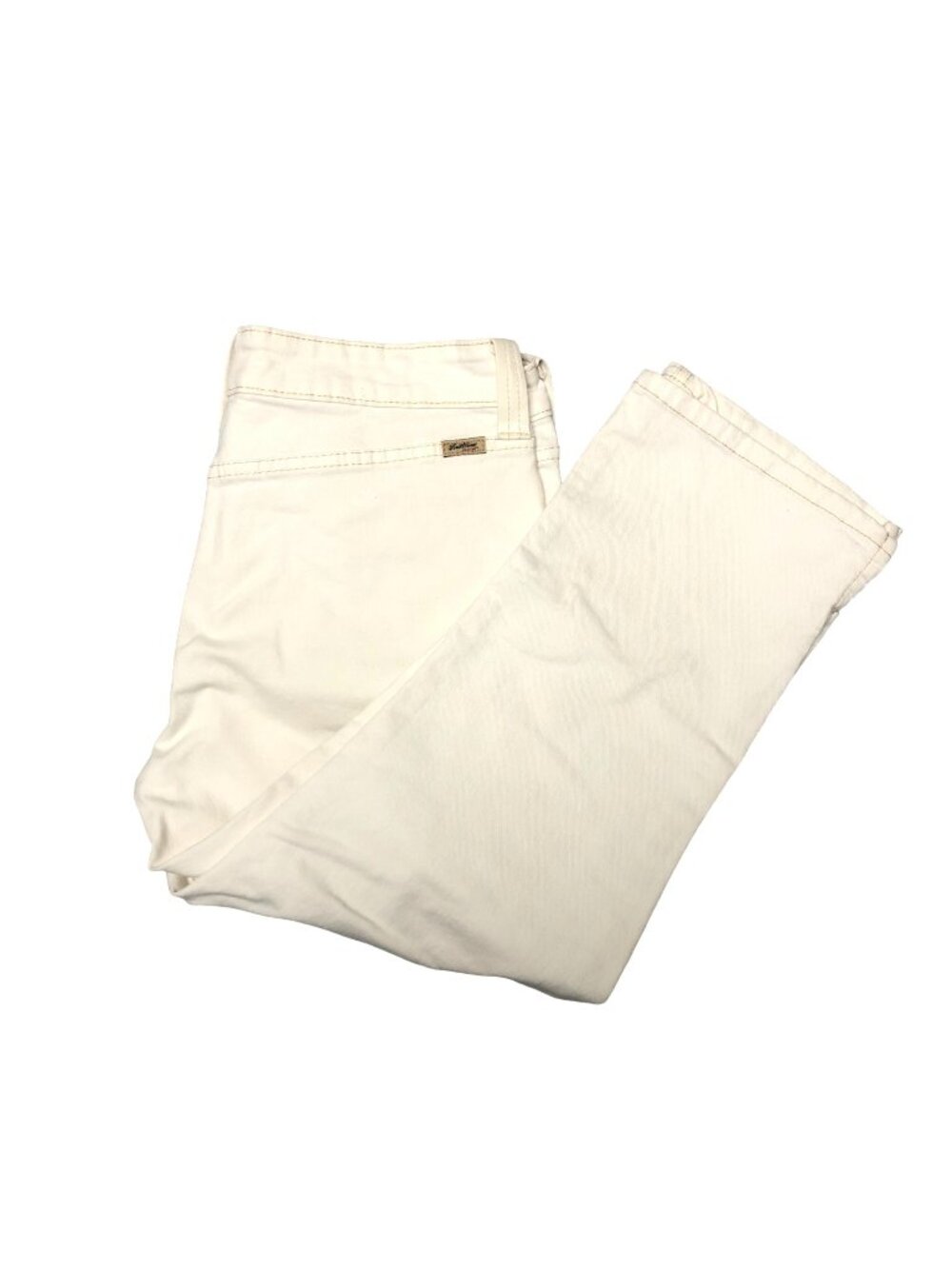 Levi Straus Capri Womens Size 8 White Stretch Denim Front Pockets